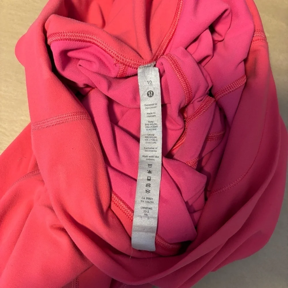 Lululemon 2022 Align High-Rise Crop 17" Sonic Pink Yoga Leggings 10 - Picture 8 of 11